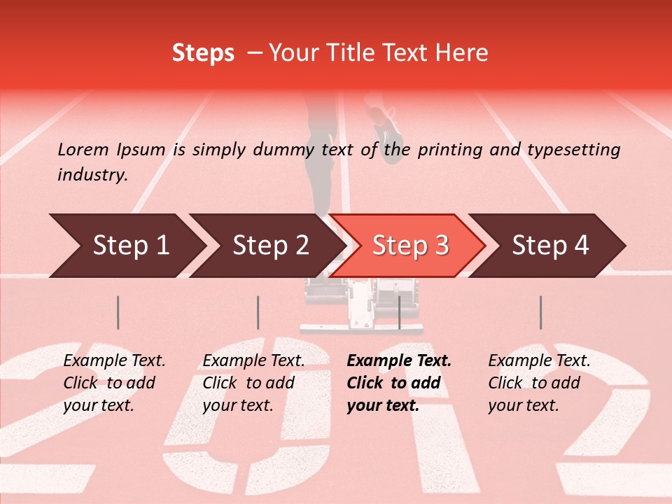 Red Simplicity Block PowerPoint Template