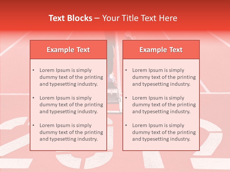 Red Simplicity Block PowerPoint Template