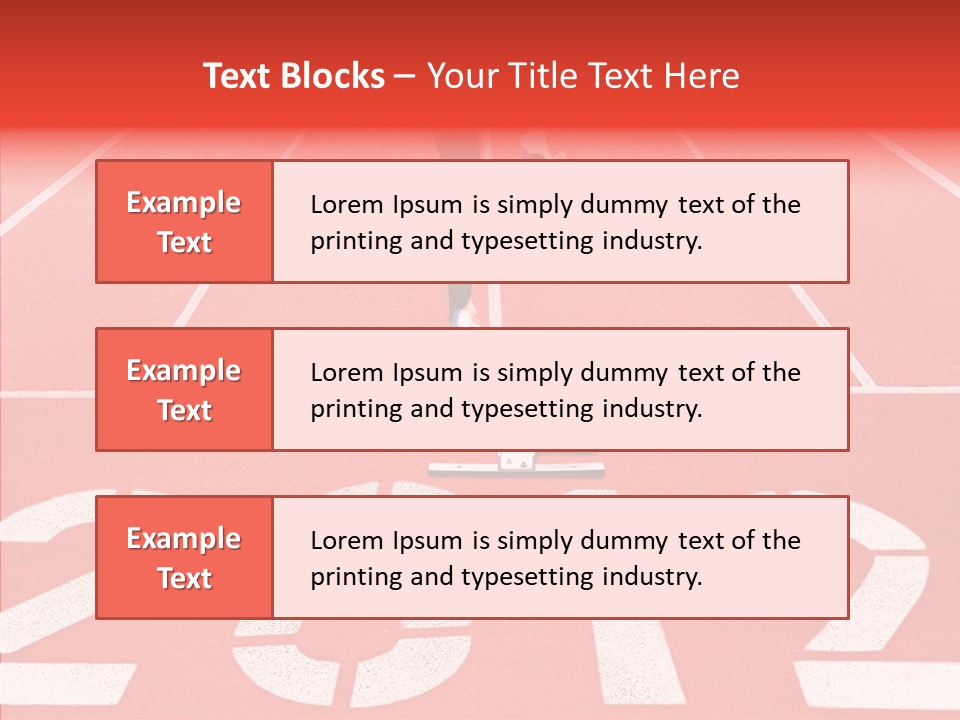 Red Simplicity Block PowerPoint Template