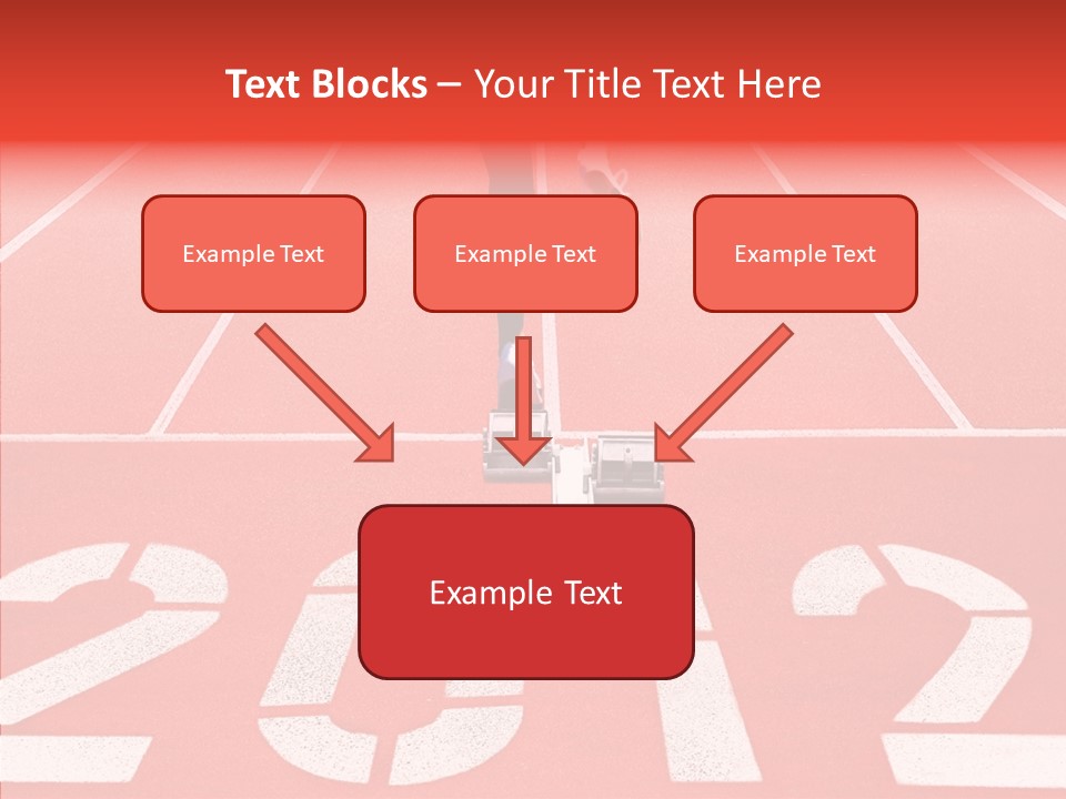 Red Simplicity Block PowerPoint Template
