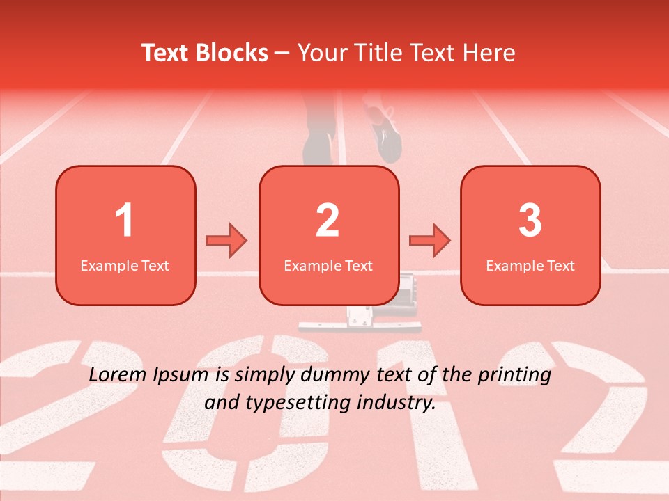 Red Simplicity Block PowerPoint Template