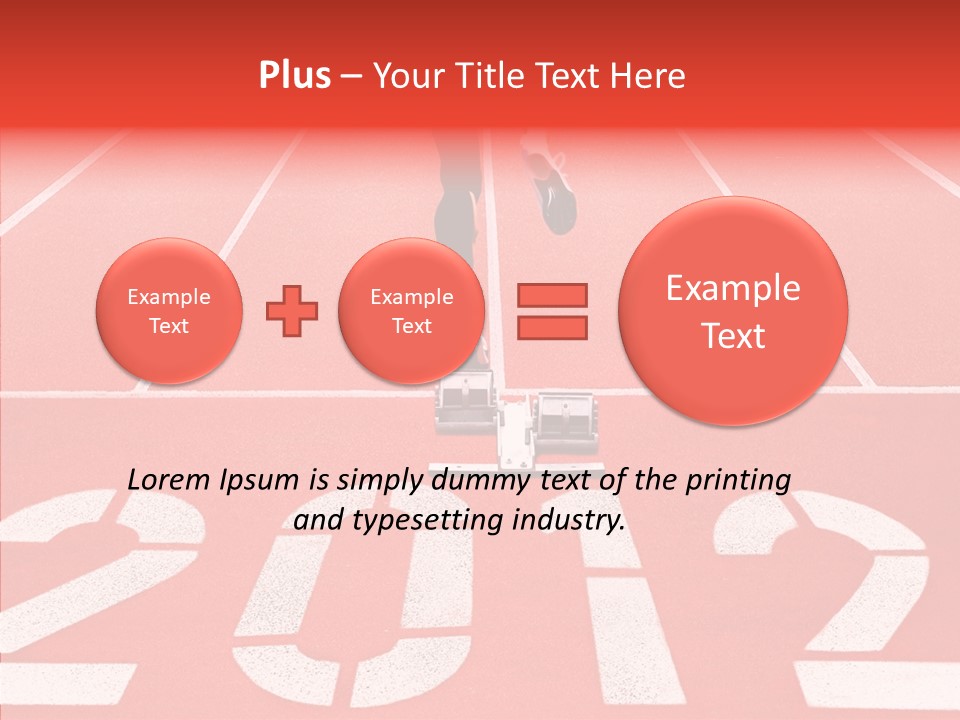 Red Simplicity Block PowerPoint Template
