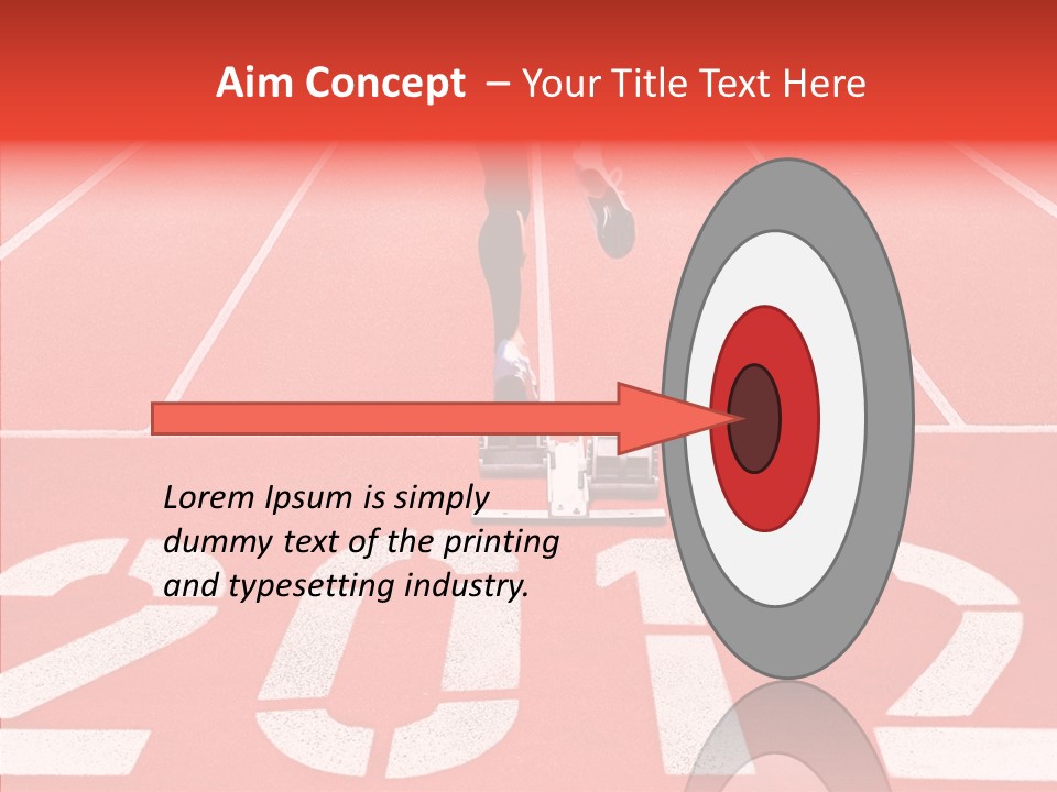 Red Simplicity Block PowerPoint Template