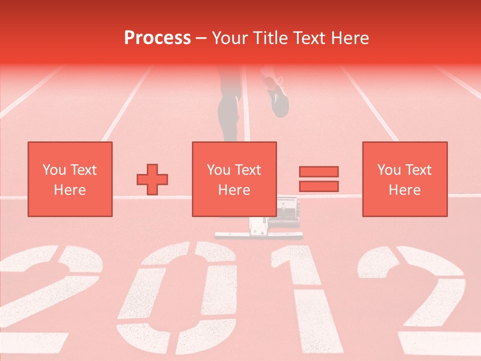 Red Simplicity Block PowerPoint Template
