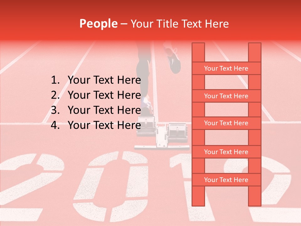 Red Simplicity Block PowerPoint Template