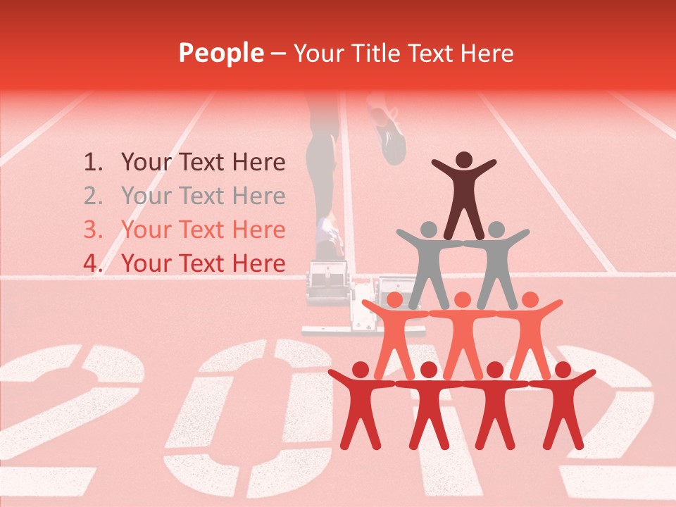 Red Simplicity Block PowerPoint Template
