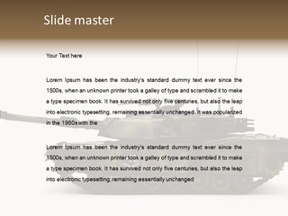 Armored Battle Gun PowerPoint Template