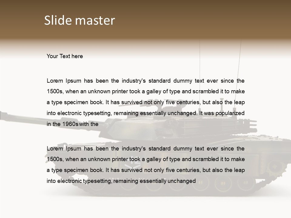 Armored Battle Gun PowerPoint Template