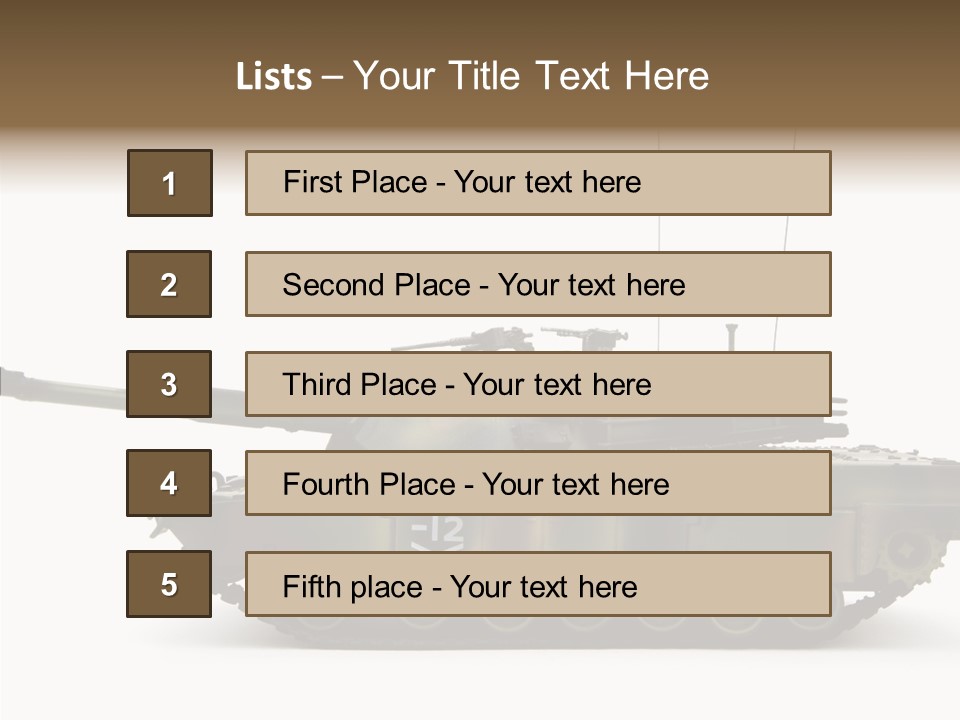 Armored Battle Gun PowerPoint Template