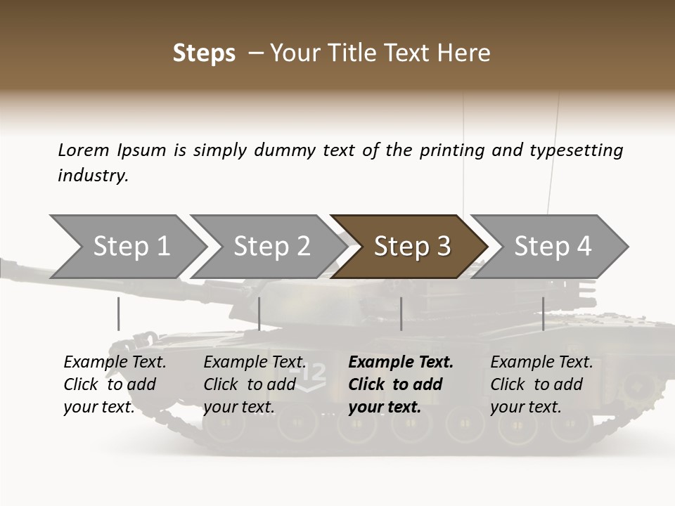 Armored Battle Gun PowerPoint Template