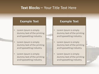 Armored Battle Gun PowerPoint Template