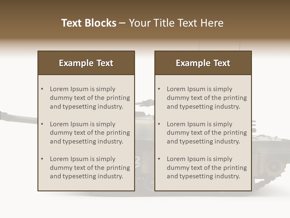 Armored Battle Gun PowerPoint Template