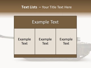 Armored Battle Gun PowerPoint Template