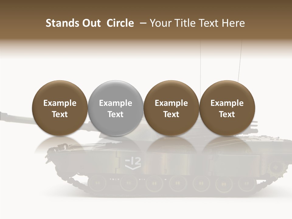 Armored Battle Gun PowerPoint Template