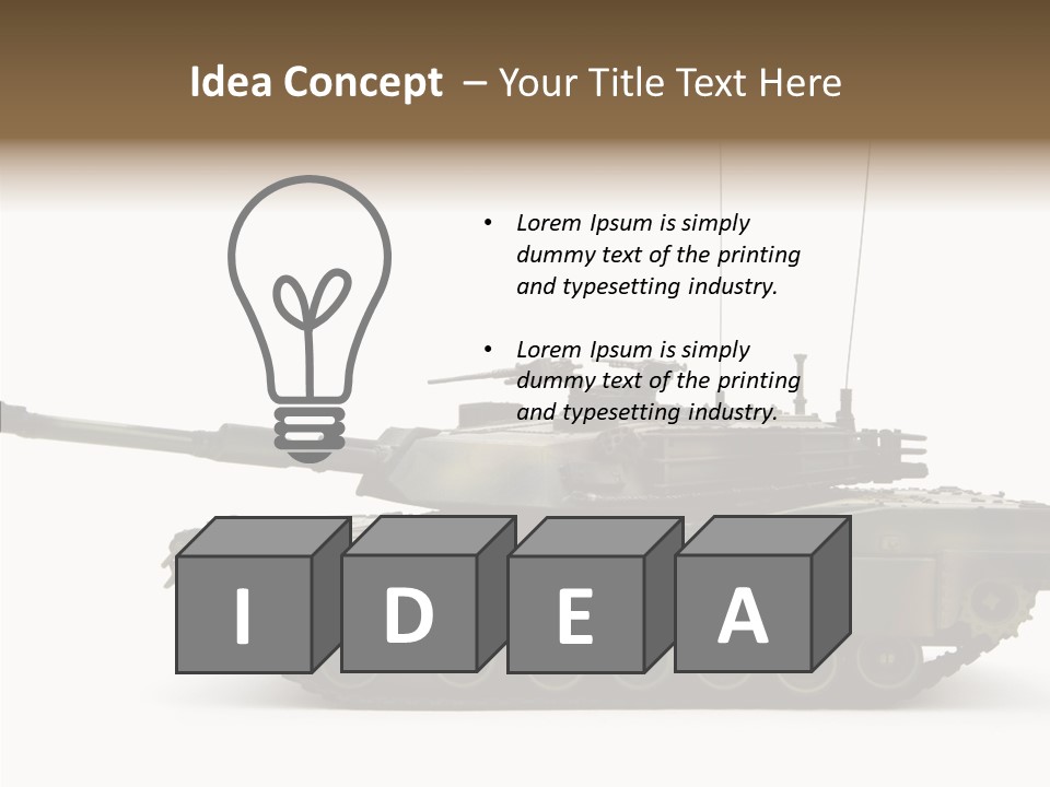 Armored Battle Gun PowerPoint Template