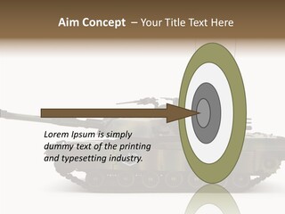 Armored Battle Gun PowerPoint Template