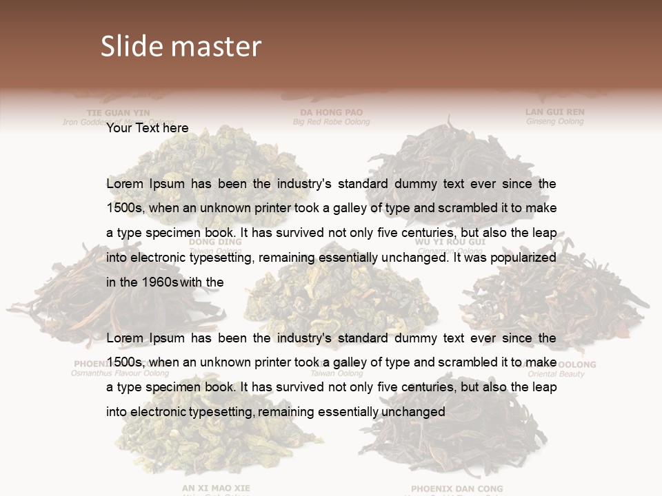 Osmanthus Wu Yi Iron Goddess Of Mercy PowerPoint Template