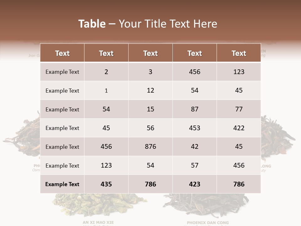 Osmanthus Wu Yi Iron Goddess Of Mercy PowerPoint Template