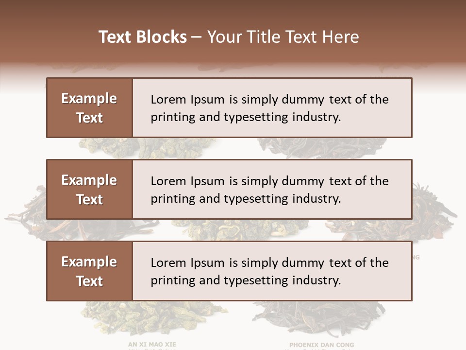 Osmanthus Wu Yi Iron Goddess Of Mercy PowerPoint Template