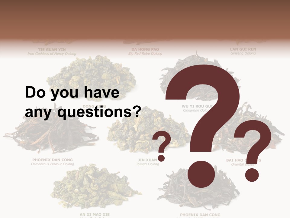 Osmanthus Wu Yi Iron Goddess Of Mercy PowerPoint Template