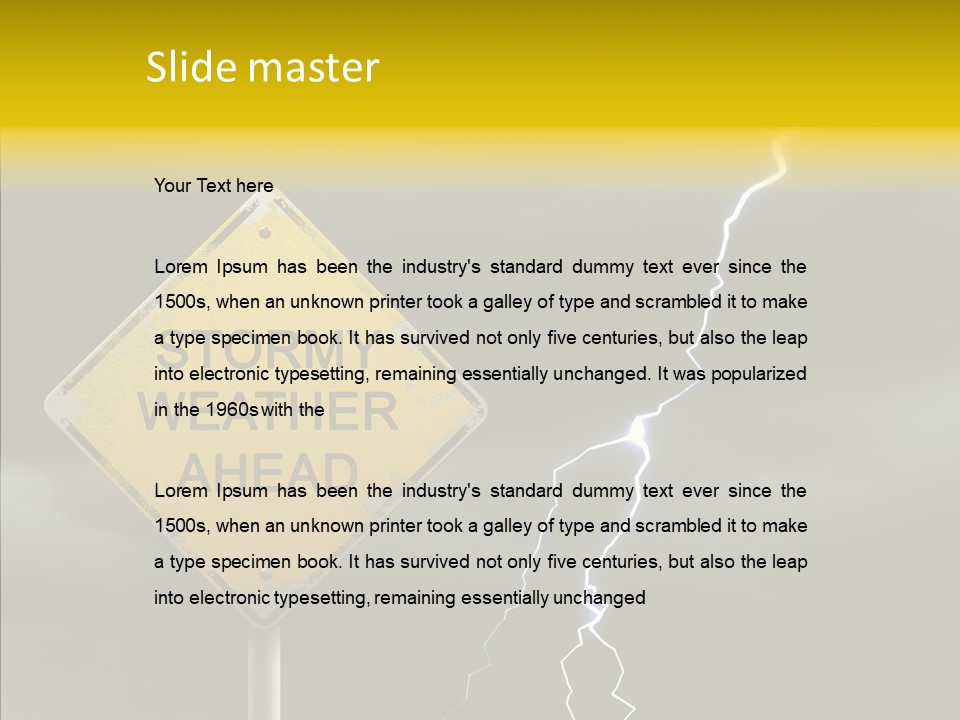 Road Gloom Energy PowerPoint Template