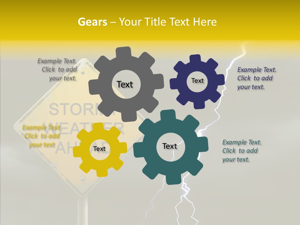 Road Gloom Energy PowerPoint Template