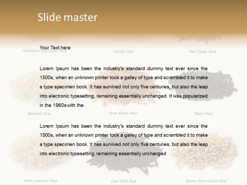 Rice Asia Pile PowerPoint Template