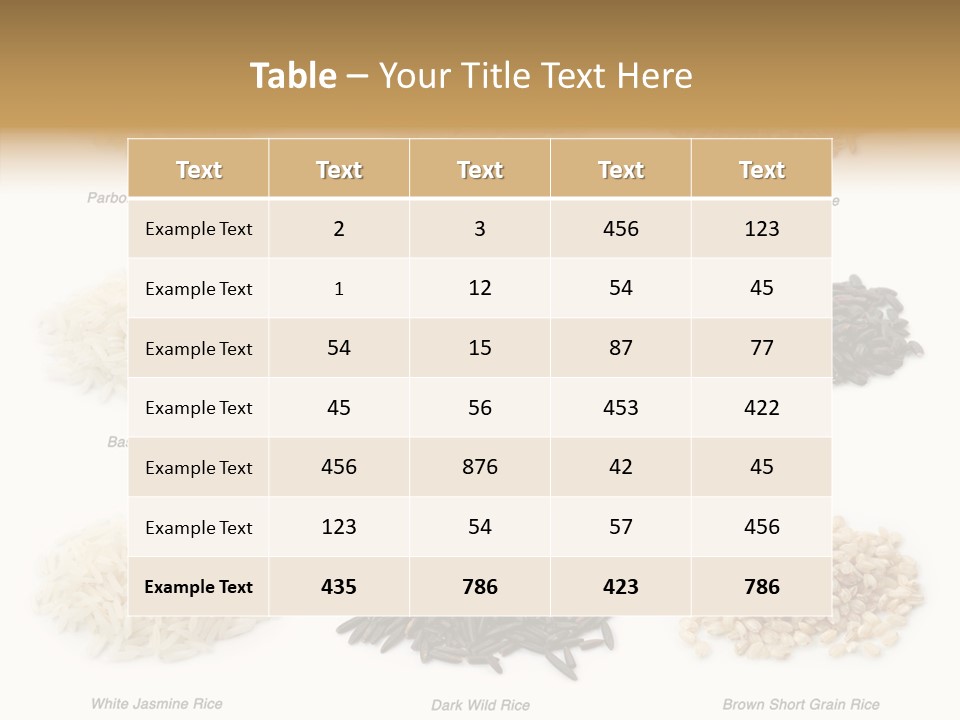 Rice Asia Pile PowerPoint Template