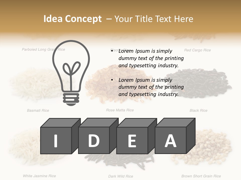 Rice Asia Pile PowerPoint Template