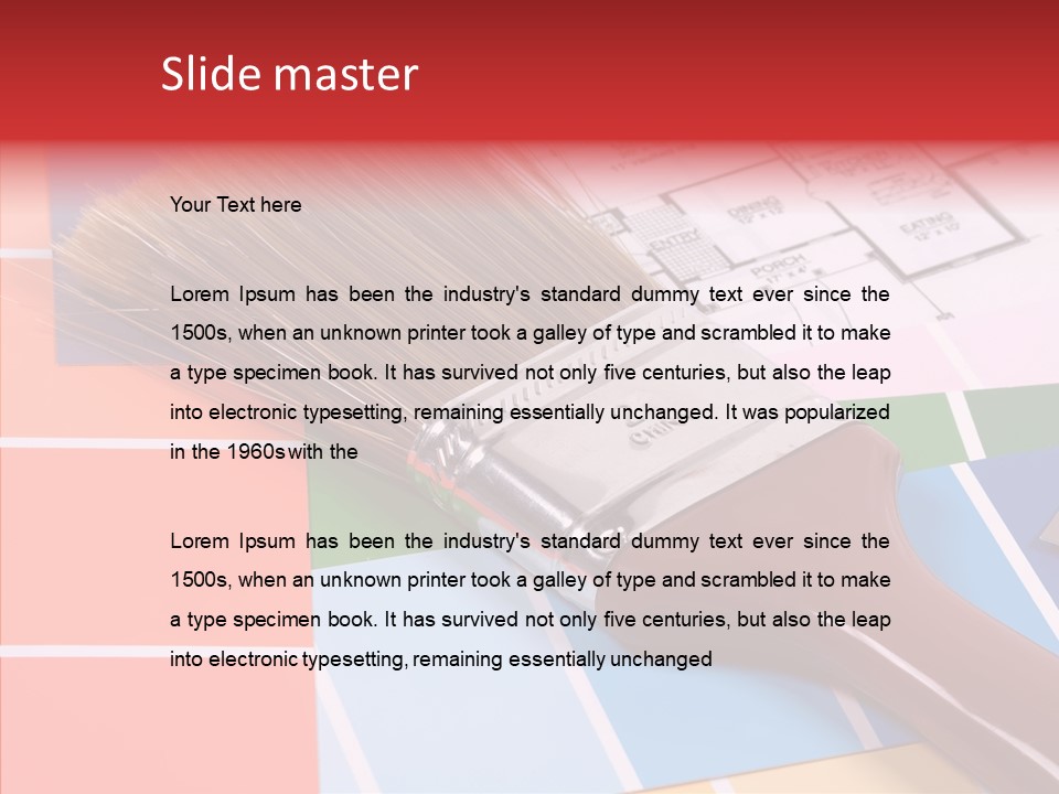 Construction Contractor Paintbrush PowerPoint Template