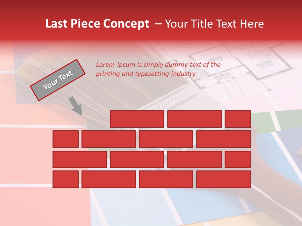 Construction Contractor Paintbrush PowerPoint Template