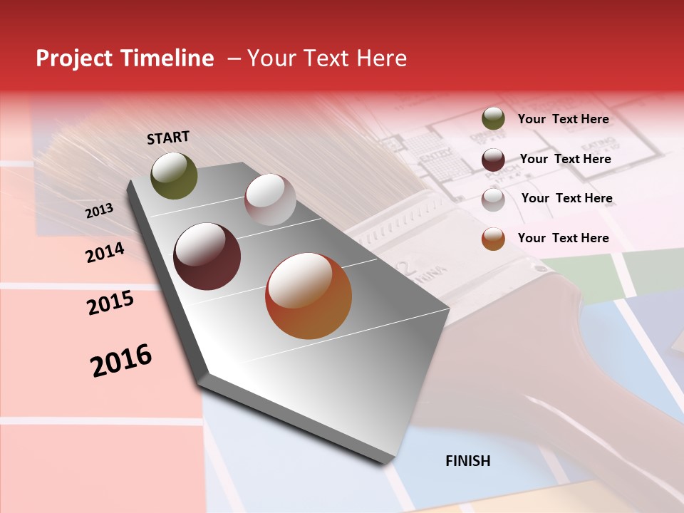 Construction Contractor Paintbrush PowerPoint Template