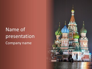 Kremlin Area Cathedral PowerPoint Template