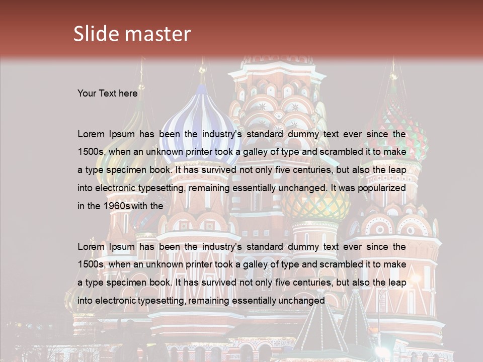 Kremlin Area Cathedral PowerPoint Template