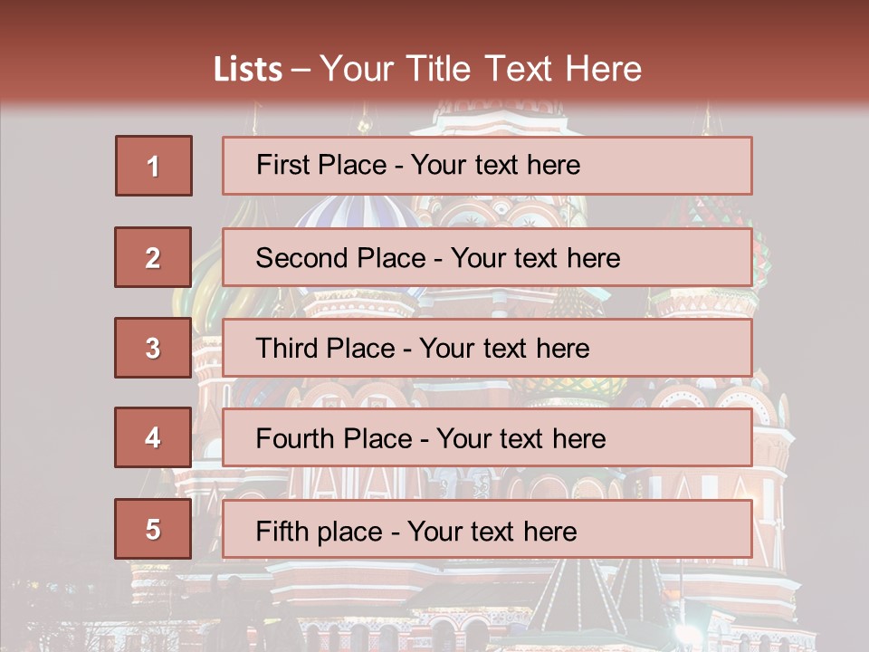 Kremlin Area Cathedral PowerPoint Template