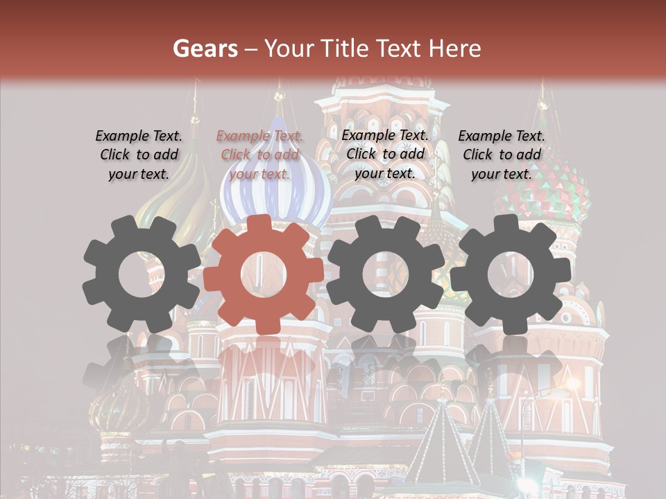 Kremlin Area Cathedral PowerPoint Template