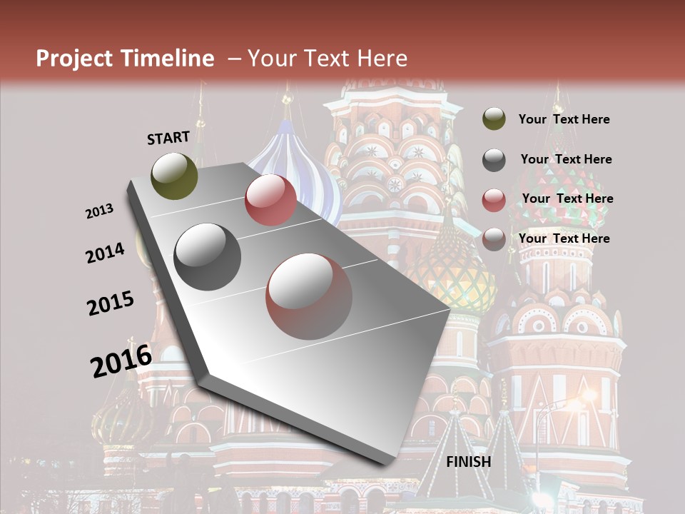 Kremlin Area Cathedral PowerPoint Template