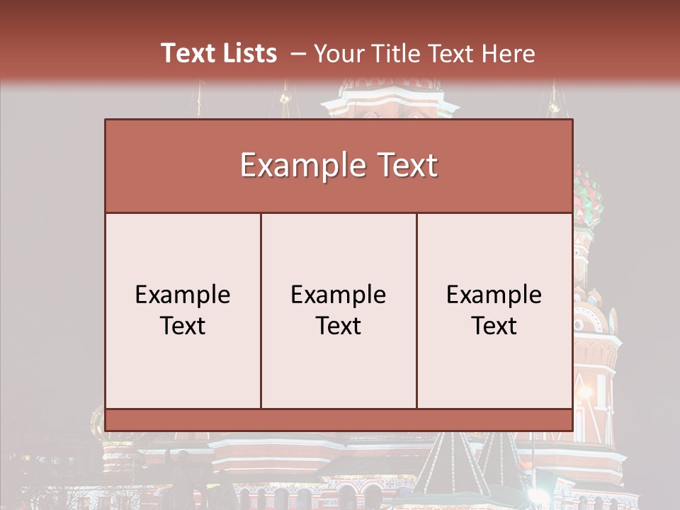 Kremlin Area Cathedral PowerPoint Template