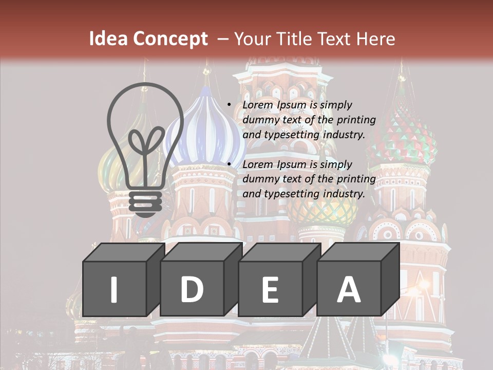 Kremlin Area Cathedral PowerPoint Template