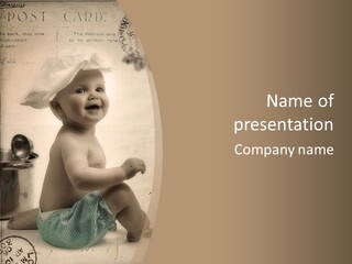 Baby Isolated White PowerPoint Template