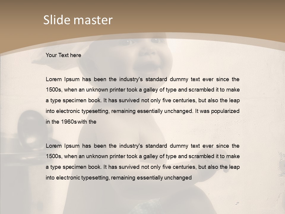 Baby Isolated White PowerPoint Template