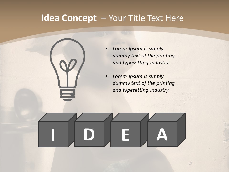 Baby Isolated White PowerPoint Template