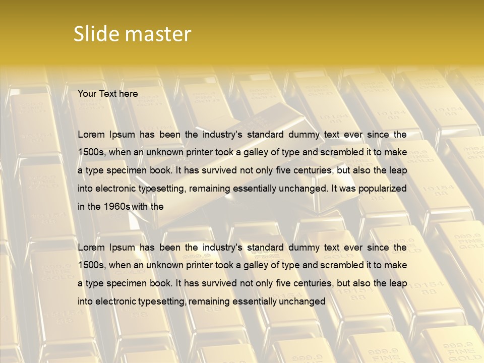 Business Golden Perfection PowerPoint Template
