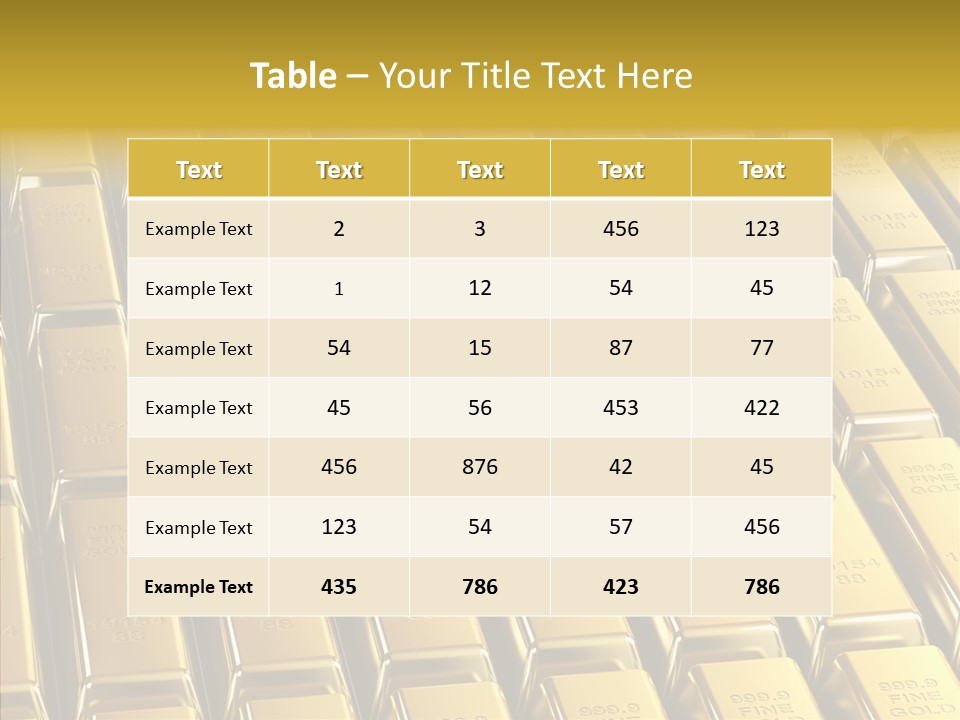 Business Golden Perfection PowerPoint Template