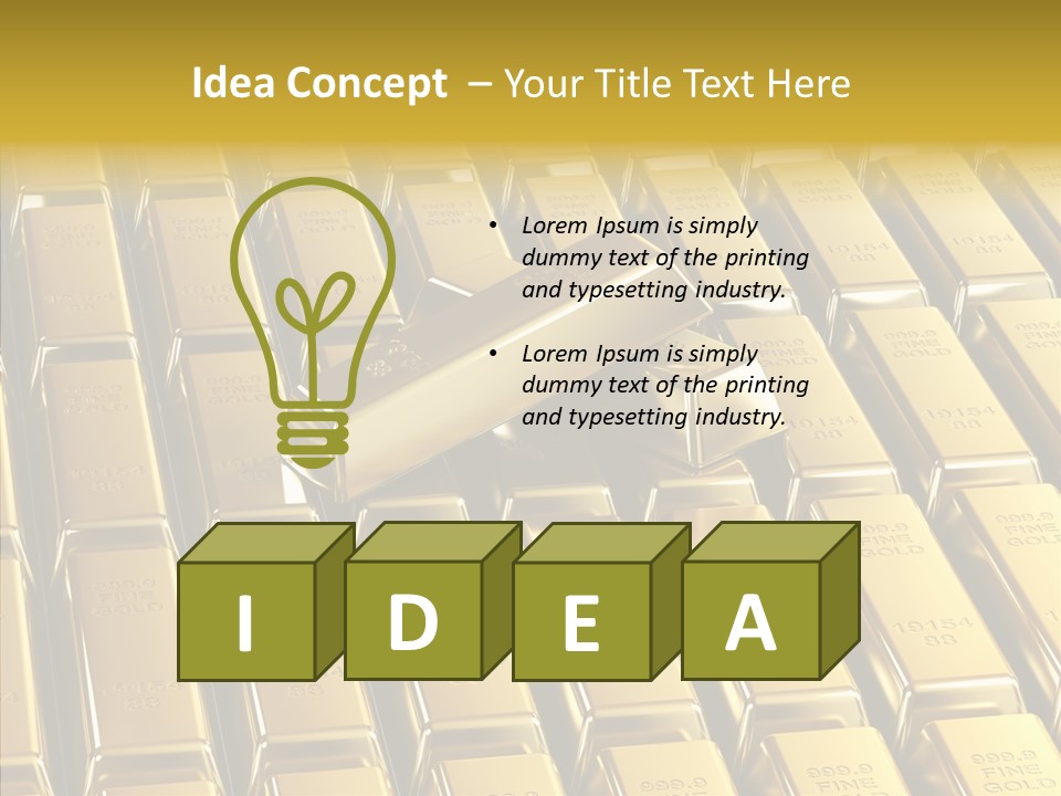 Business Golden Perfection PowerPoint Template