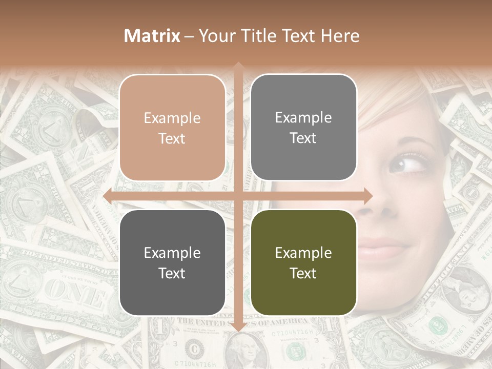 Female Dollars  PowerPoint Template