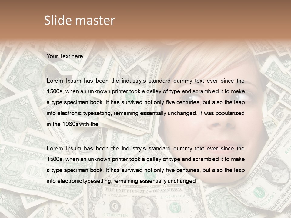 Female Dollars  PowerPoint Template