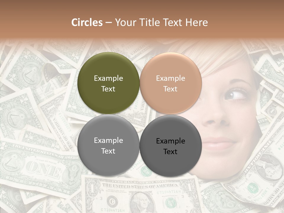 Female Dollars  PowerPoint Template