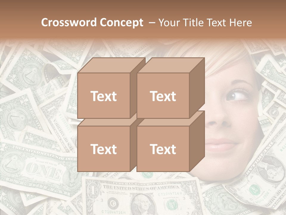 Female Dollars  PowerPoint Template