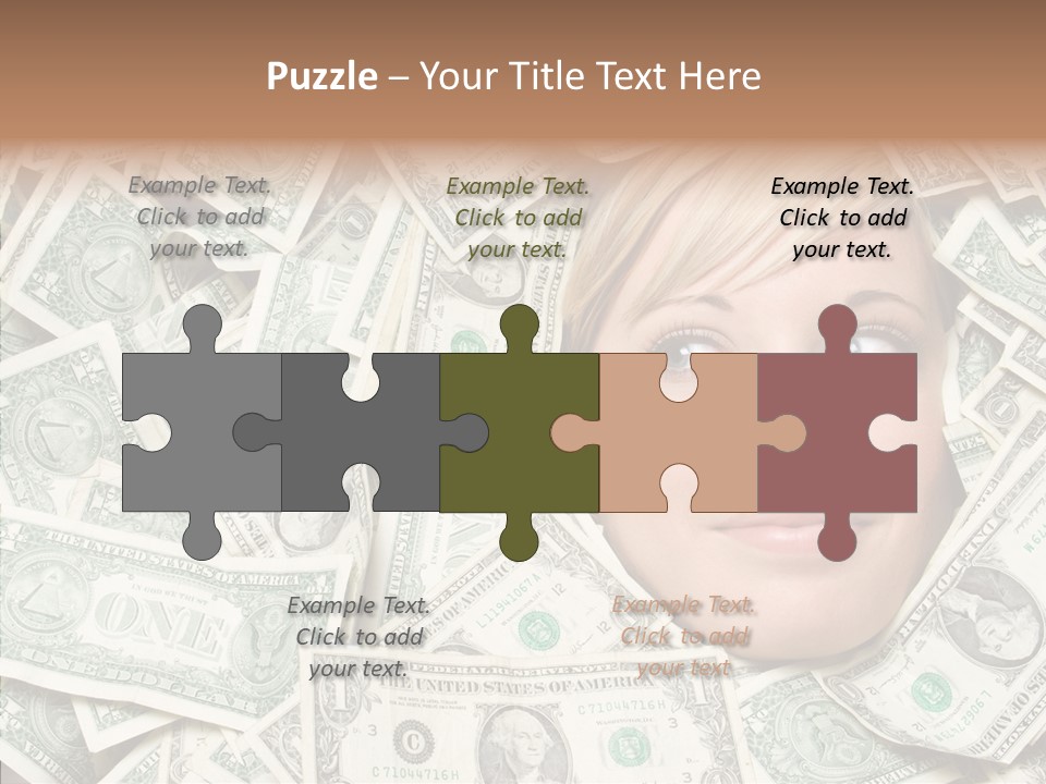 Female Dollars  PowerPoint Template